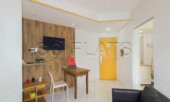 Imagem 2: Flat Tsue Bienal disponível locação com 26m², 1 dormitório e 1 vaga de garagem