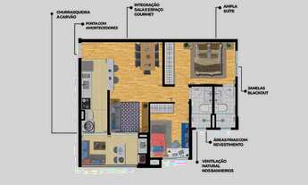 Imagem 3: Apartamento para venda tem 65 metros quadrados com 2 quartos em Vila Curuçá - Santo André