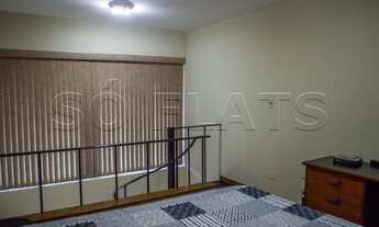 Imagem 4: Flat estilo duplex mobiliado com serviços com 2 dorm disponível para locação