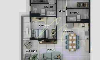 Imagem: Apart 3/4 sendo um suíte