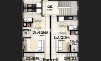 Imagem 3: Apartamento para venda com 63 metros quadrados com 2 quartos em Areias - São José - SC