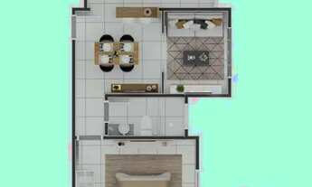 Imagem 3: Apartamento com 1 dormitório à venda, 39 m² por R$ 149.900,00 - Chácara do Visconde - Taub