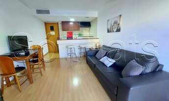 Imagem 3: Flat estilo duplex mobiliado com serviços, com 2 dormitórios disponível para locação