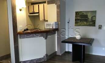 Imagem 6: Flat com 1 dormitório próximo da Avenida Faria Lima com quarto, sala, cozinha e banheiro