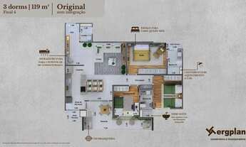 Imagem 3: 3 dormitórios com 119 m²