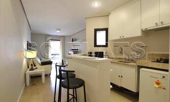 Imagem 3: Flat com excelente localização no Itaim Bibi e totalmente mobiliado para locação. Consulte