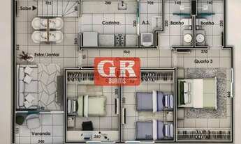 Imagem 2: Apartamento com área privativa à venda, 3 quartos, 1 suíte, 3 vagas, Nova Suíssa - Belo Ho