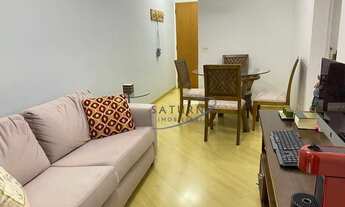 Imagem 2: Apartamento mobiliado com 1 dormitório para alugar, 40 m² com vaga e lazer com piscina, ac