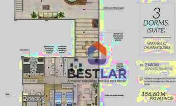 Imagem 2: Apartamento Garden com 3 dormitórios à venda, 156 m² por R$ 1.331.100,00 - Granja Viana