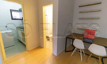 Imagem 2: Flat mobiliado ao lado do Shopping Pamplona com 1x dormitório, quarto , sala, cozinha e va