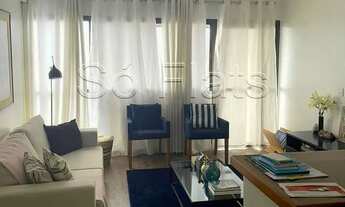 Imagem 1: Apartamento mobiliado com 1 dorm e 1 vaga de garagem disponível locação em Alphaville Empr