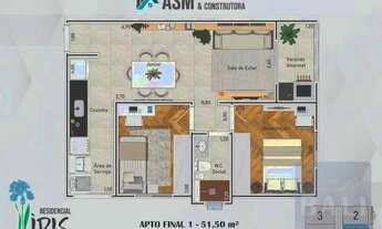 Imagem 3: Apartamento com 2 quartos à venda, 51 m² por R$ 216.300 - Granja Daniel - Taubaté/SP- Resi