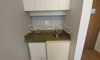 Imagem 3: Flat mobiliado com 1 dormitório com 36m² com cozinha americana próximo da Av. JK