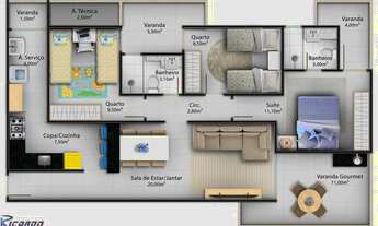 Imagem 4: Apartamento à venda 3 quartos, frente mar, lazer completo, Praia do Morro, Guarapari, ES