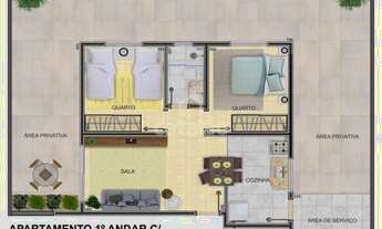 Imagem 2: Apartamento à venda, 2 quartos, 1 vaga, Betania - Contagem/MG