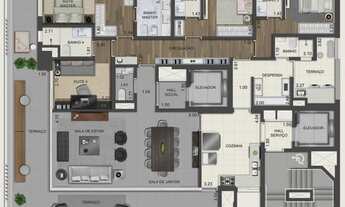 Imagem 3: APARTAMENTO 248,65M², 4 SUÍTES, TERRAÇO GOURMET COM 4 VAGAS A VENDA - VILA NOVA CONCEIÇÃO