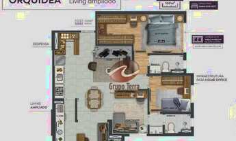 Imagem 4: Apartamento com 3 dormitórios à venda, 83 m² por R$ 734.539,00 - Floradas de São José - Sã