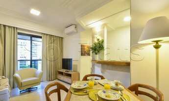 Imagem 3: Flat mobiliado no Itaim Bibi com 1 dorm com vista para Avenida Faria Lima