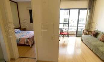 Imagem 2: Flat mobiliado com 1x dormitório entre a Av. Nove de Julho e Rua Pamplona espaçoso e aconc