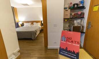 Imagem 5: Flat entre o Jardins e Paraíso ideal para moradia de longo prazo apartamento com varanda