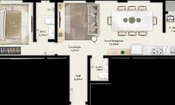 Imagem 6: Alugo apartamento de 1 dormitório na fazenda!