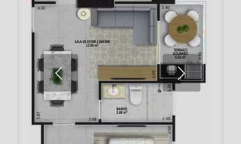 Imagem 4: Apartamento para venda tem 42 metros quadrados com 1 quarto em Aviação - Praia Grande - SP