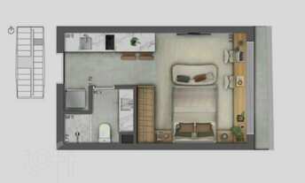 Imagem 2: Apartamento à venda em Azenha com 23 m², 1 quarto