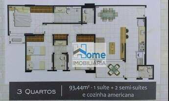 Imagem 2: Apartamento com 3 dormitórios à venda, 94 m² por R$ 990.000,00 - Sul - Águas Claras/DF