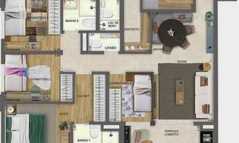 Imagem 7: Apartamento com 4 dormitórios à venda em Cyti America