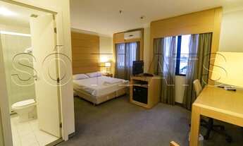 Imagem 1: Flat em Congonhas para hospedagem, andar alto. Com entrada imediata e sem fiador!