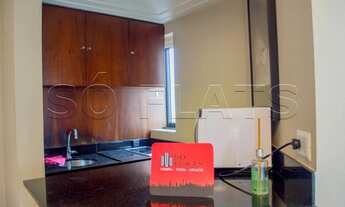 Imagem 5: Apartamento mobiliado com 1x dormitório com 45m² com sala avarandada próximo da Avenida Pa