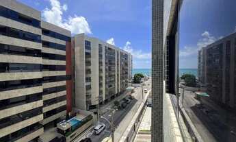 Imagem 2: Apartamento, quarto e sala mobiliado, vista para o mar, na 2º quadra da Ponta Verde para a