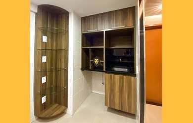 Imagem 5: Apartamento reformado e mobiliado de 1 quarto com garagem e lazer completo