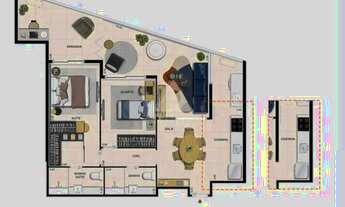 Imagem 2: Apartamento à venda, 2 quartos, 1 suíte, 1 vaga, Leblon - RIO DE JANEIRO/RJ