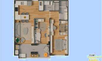 Imagem 7: Apartamento para venda tem 71 metros quadrados com 3 quartos em Mossunguê - Curitiba - PR