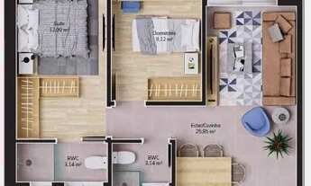 Imagem 5: Apartamento 2 Dormitórios para venda em Florianópolis - SC