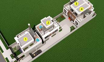 Imagem 3: Sobrado a venda possui 146 m2 com 3 quartos e 3 suites, no bairro Água Verde - Curitiba/Pr