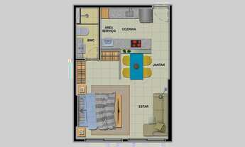 Imagem 3: Apartamento para venda tem 35 metros quadrados com 1 quarto em Pina - Recife - PE