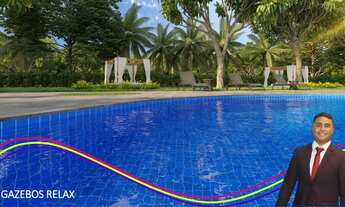 Imagem 4: Repasse flat em muro alto frente piscina central