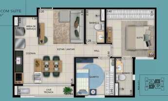 Imagem 5: Apartamento para venda tem 60 metros quadrados com 2 quartos em Jardim América - Goiânia