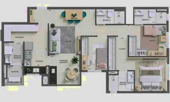 Imagem: Patriani, apto 3 dorms, Bairro Campestre