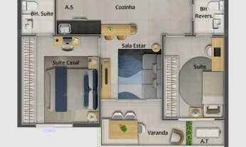 Imagem 2: Apartamento 2 quartos em Praia da Costa