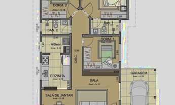 Imagem 3: Casa de condomínio térrea para venda tem 120 metros quadrados com 3 quartos