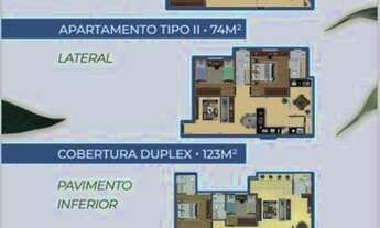 Imagem 6: Apartamento para venda com 74 metros quadrados com 2 quartos sendo 1 Suíte