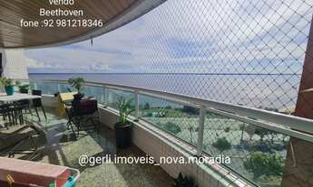 Imagem 4: Beethoven 4suites sala integrada com a varanda e vista Rio Negro