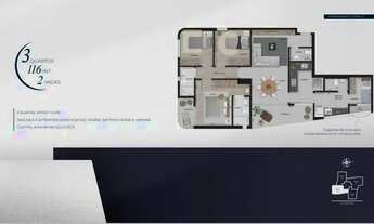 Imagem: 03 quartos com lazer completo