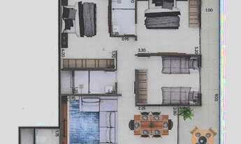 Imagem 7: Apartamento (Padrão), com 3 quartos e 3 banheiros à Venda, 100 m² em Ubatuba/SP