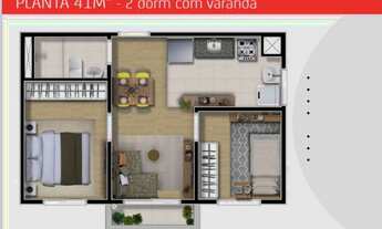 Imagem 6: Lançamento Itaquera 41 metros quadrados com 2 quartos, lazer completo