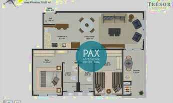 Imagem 2: Apartamento com 2 dormitórios à venda, 75 m² - Jardim Eldorado - Palhoça/SC