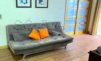 Imagem 6: Flat para locação totalmente mobiliado em em Moema próximo ao Pq Ibirapuera. Com entrada i